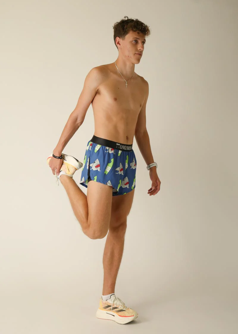 Men's Blue Sharks 2" Split Shorts - Image 6