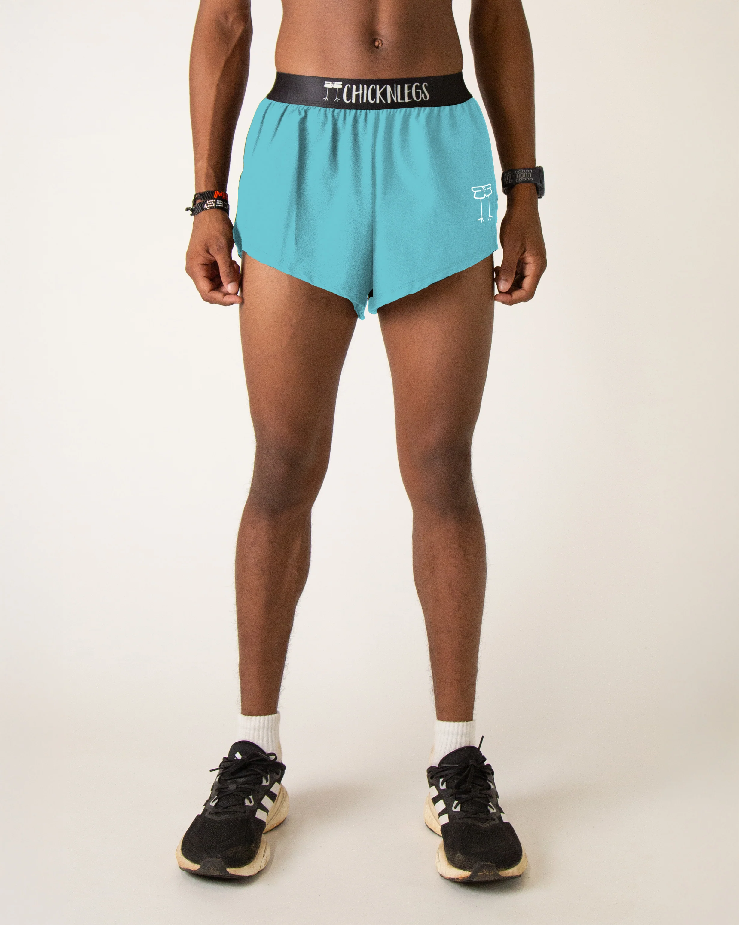 Men's Sky Blue 2" Split Shorts - Image 2