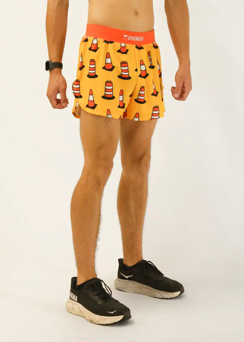 Men's Traffic Cones 4" Half Split Shorts - Image 3