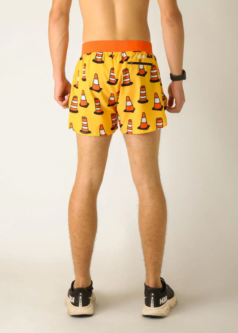 Men's Traffic Cones 4" Half Split Shorts - Image 4