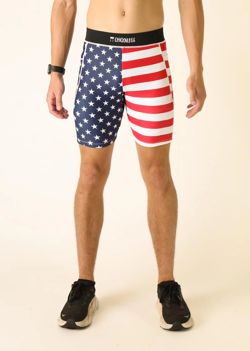 Men's USA 8" Half Tights - Image 2