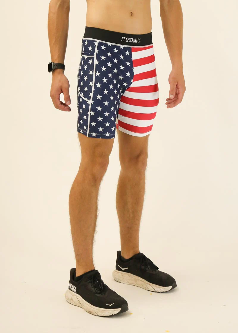 Men's USA 8" Half Tights - Image 3