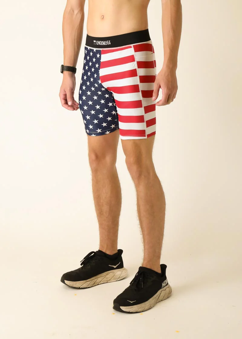 Men's USA 8" Half Tights - Image 4