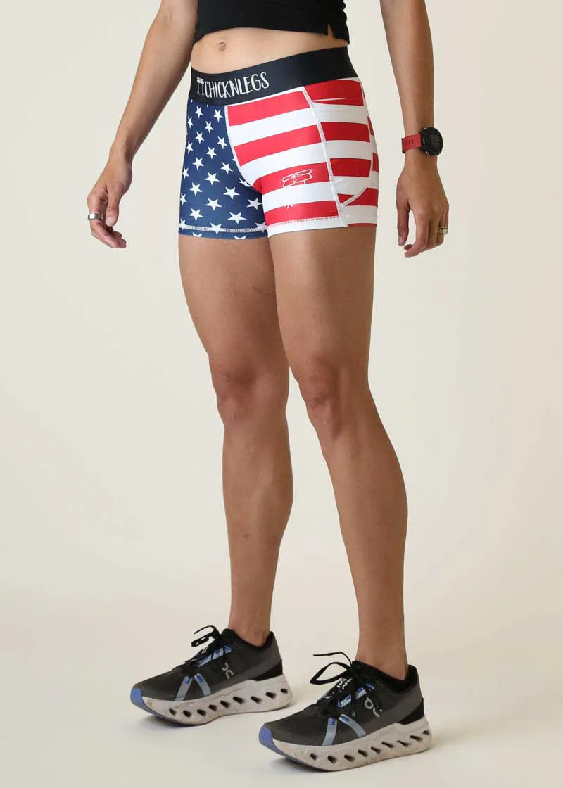 Women's USA 3" Compression Shorts - Image 3
