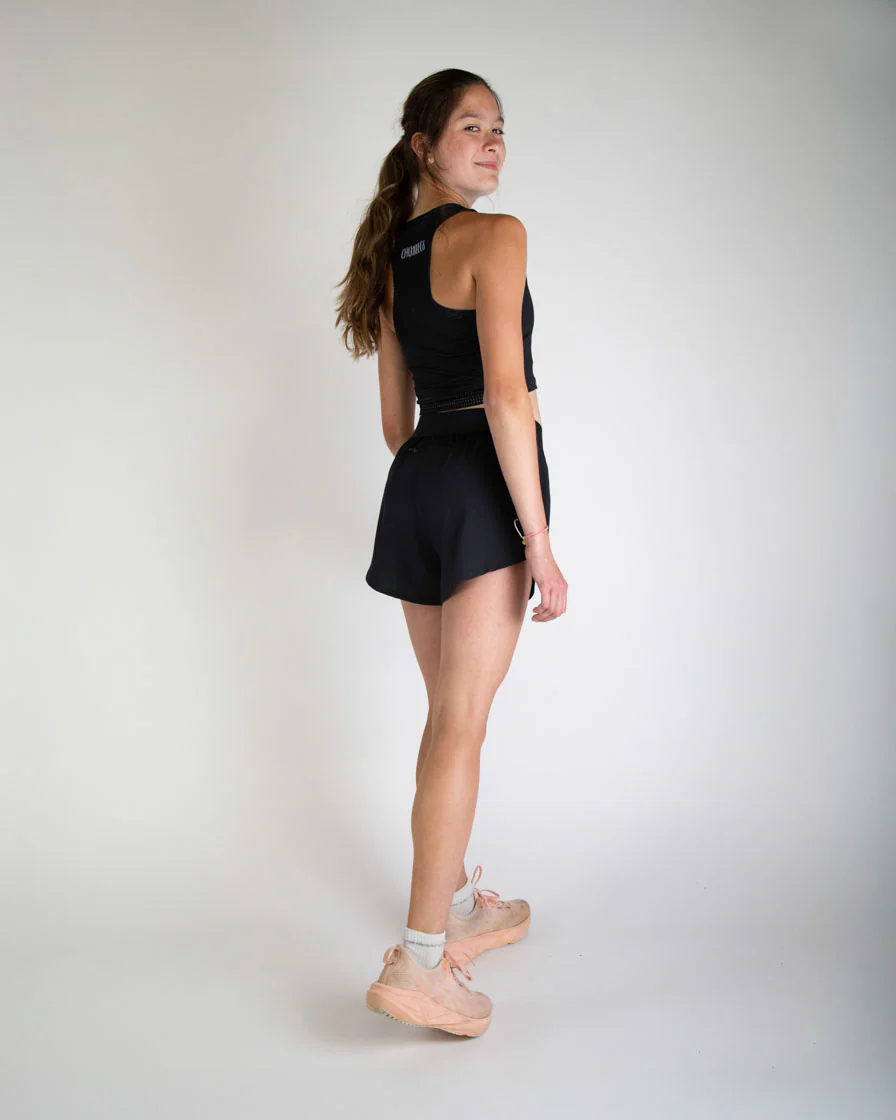 Women's Black 4" Split Shorts - Image 5