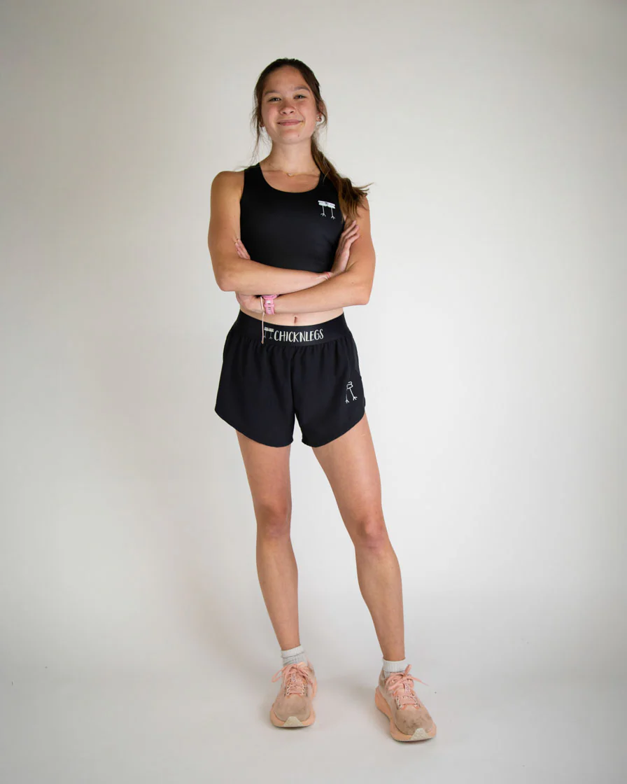Women's Black 4" Split Shorts - Image 6