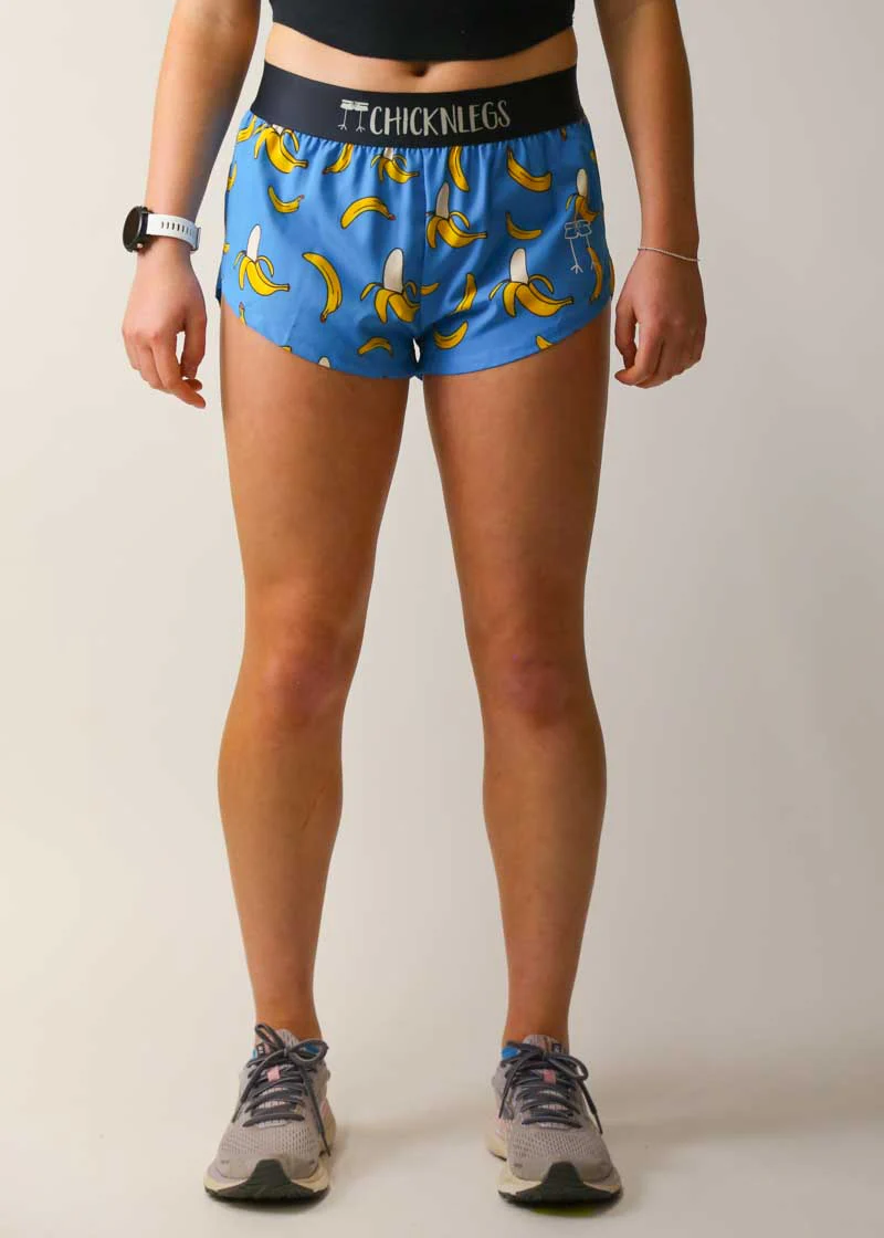 Women's Blue Bananas 1.5" Split Shorts - Image 2
