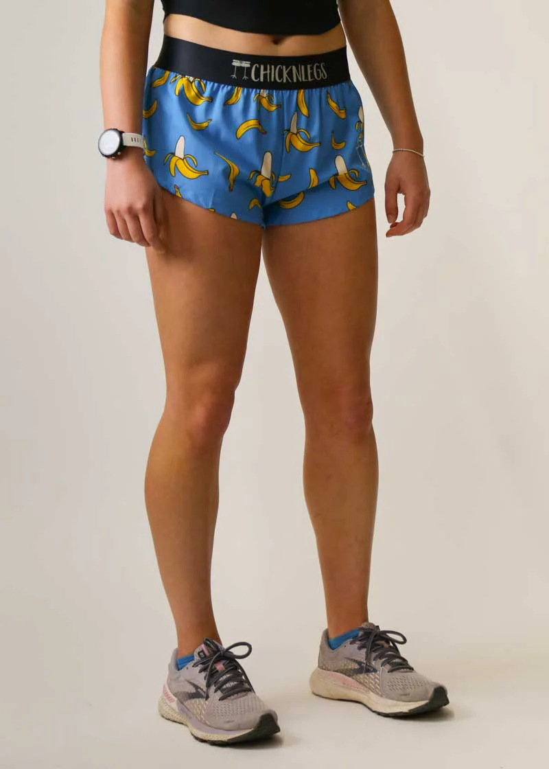 Women's Blue Bananas 1.5" Split Shorts - Image 4