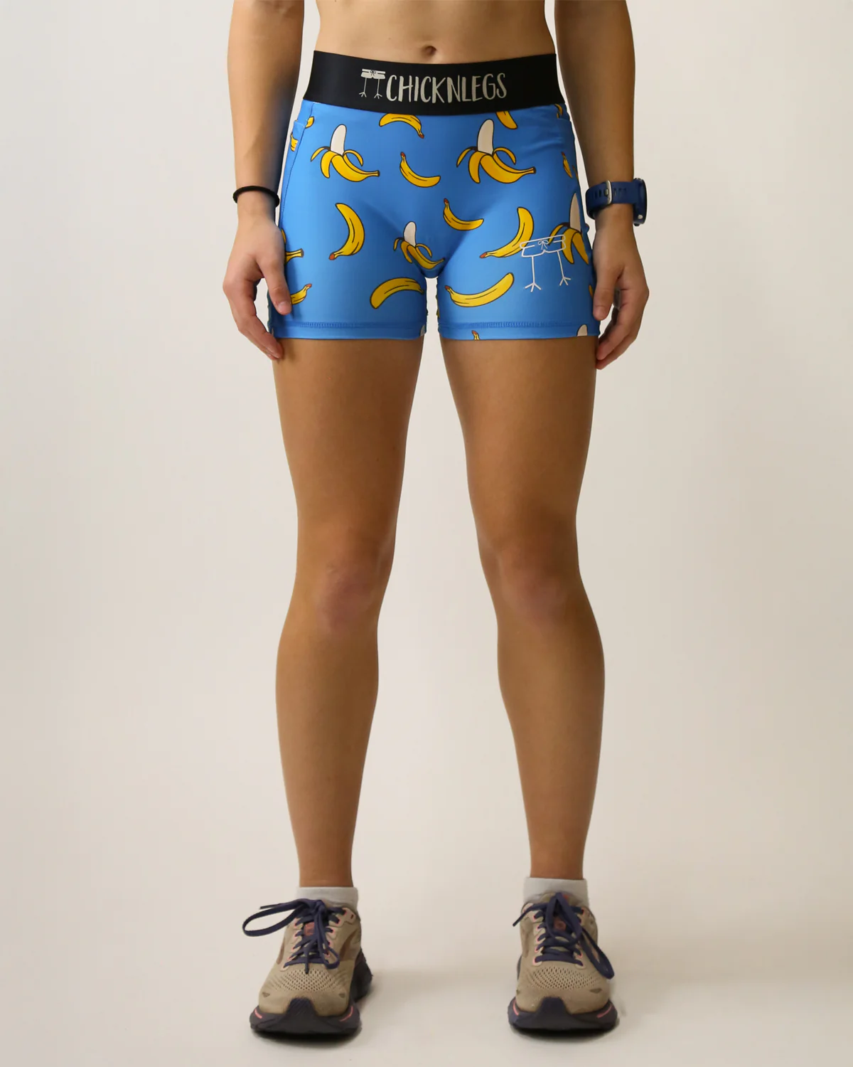 Women's Blue Bananas 3" Compression Shorts