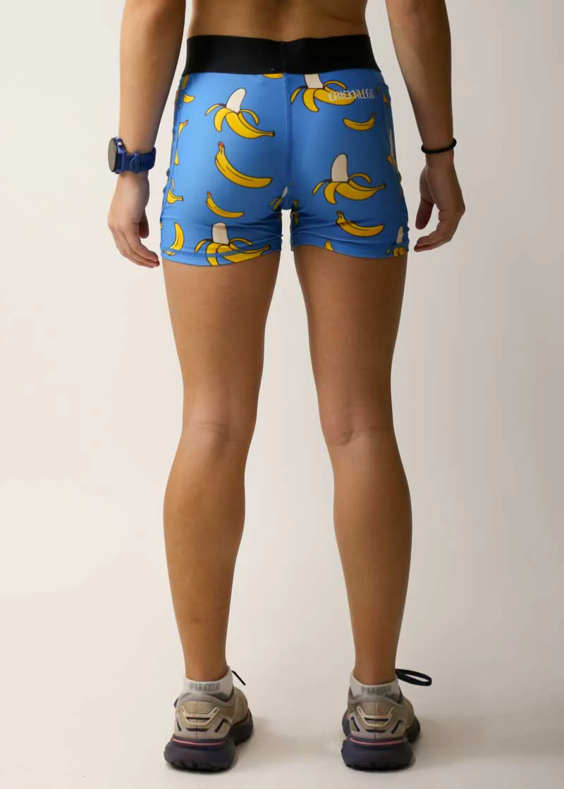Women's Blue Bananas 3" Compression Shorts - Image 4