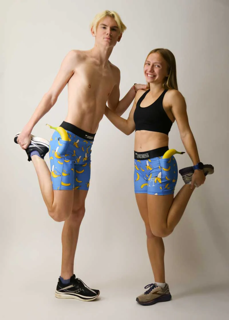 Women's Blue Bananas 3" Compression Shorts - Image 7