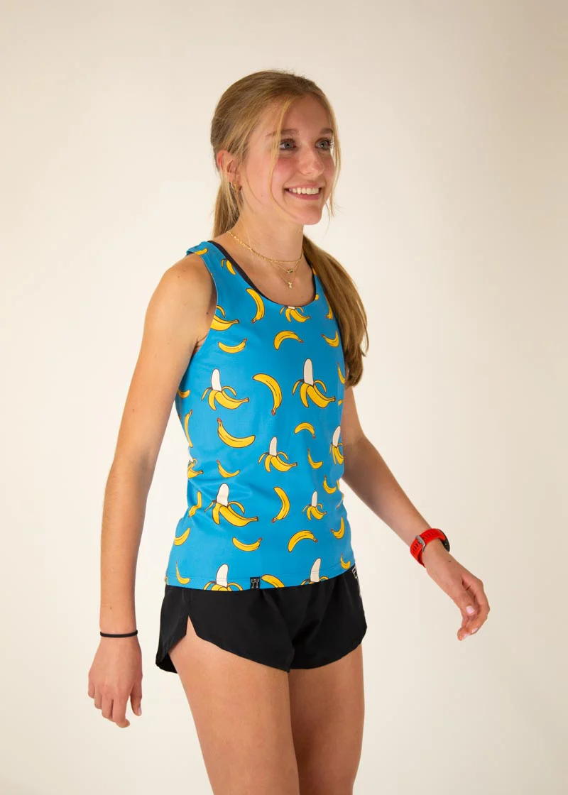 Women's Blue Bananas Performance Singlet - Image 3