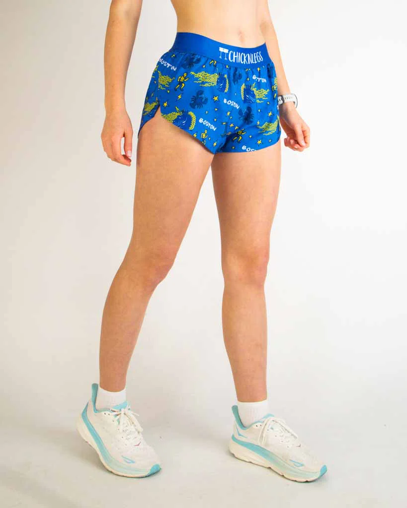 Women's Boston Doodle 1.5" Split Shorts - Image 4