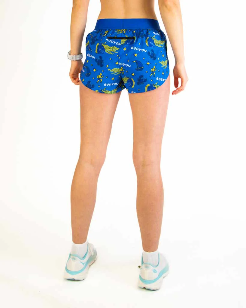 Women's Boston Doodle 1.5" Split Shorts - Image 5