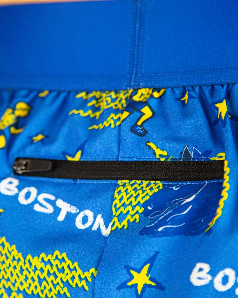 Women's Boston Doodle 1.5" Split Shorts - Image 6