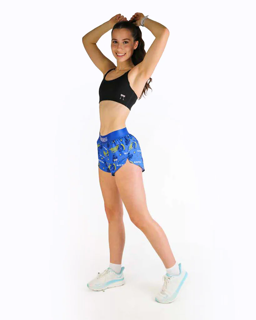Women's Boston Doodle 1.5" Split Shorts - Image 8