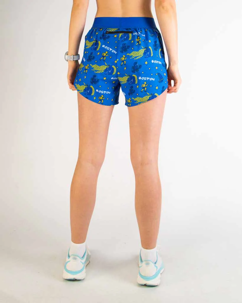 Women's Boston Doodle 4" Split Shorts - Image 4