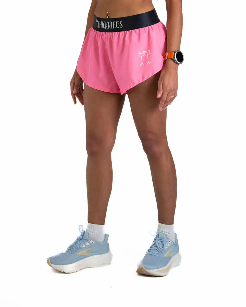 Women's Bubblegum Pink 1.5" Split Shorts - Image 3