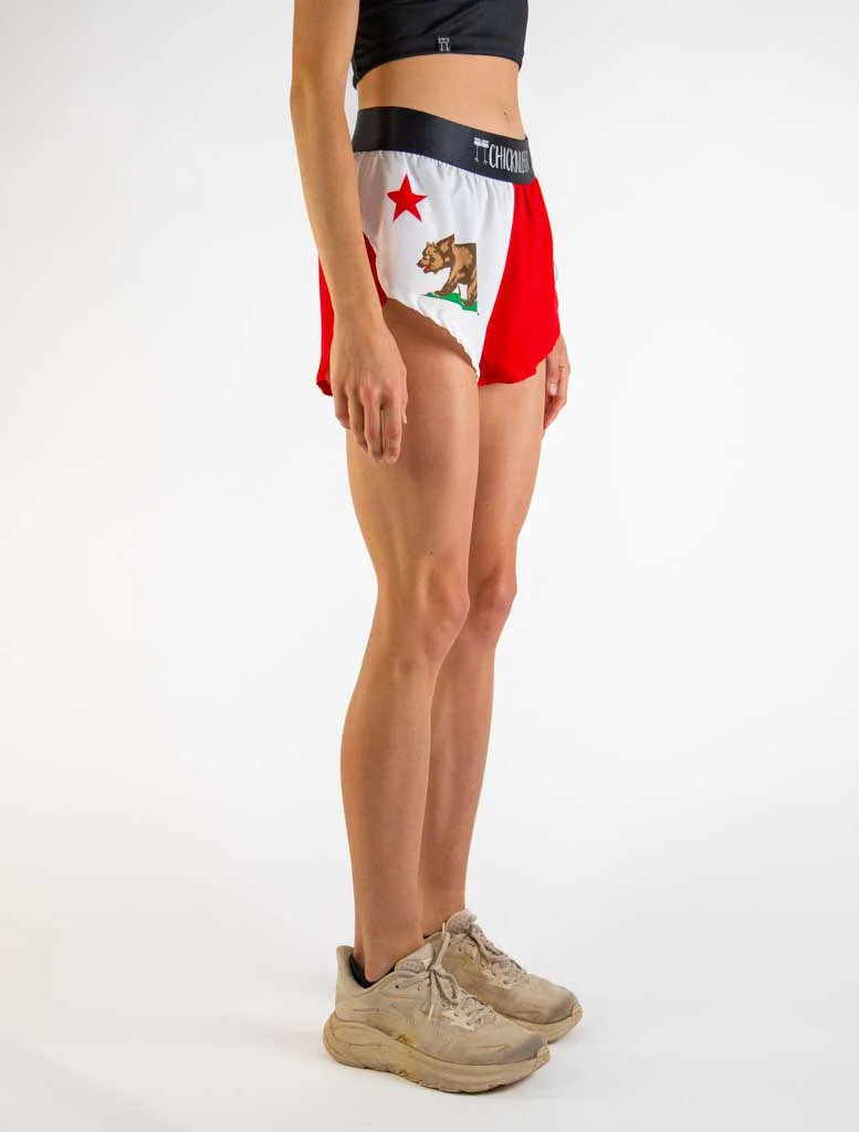 Women's California Flag 1.5" Split Shorts - Image 4