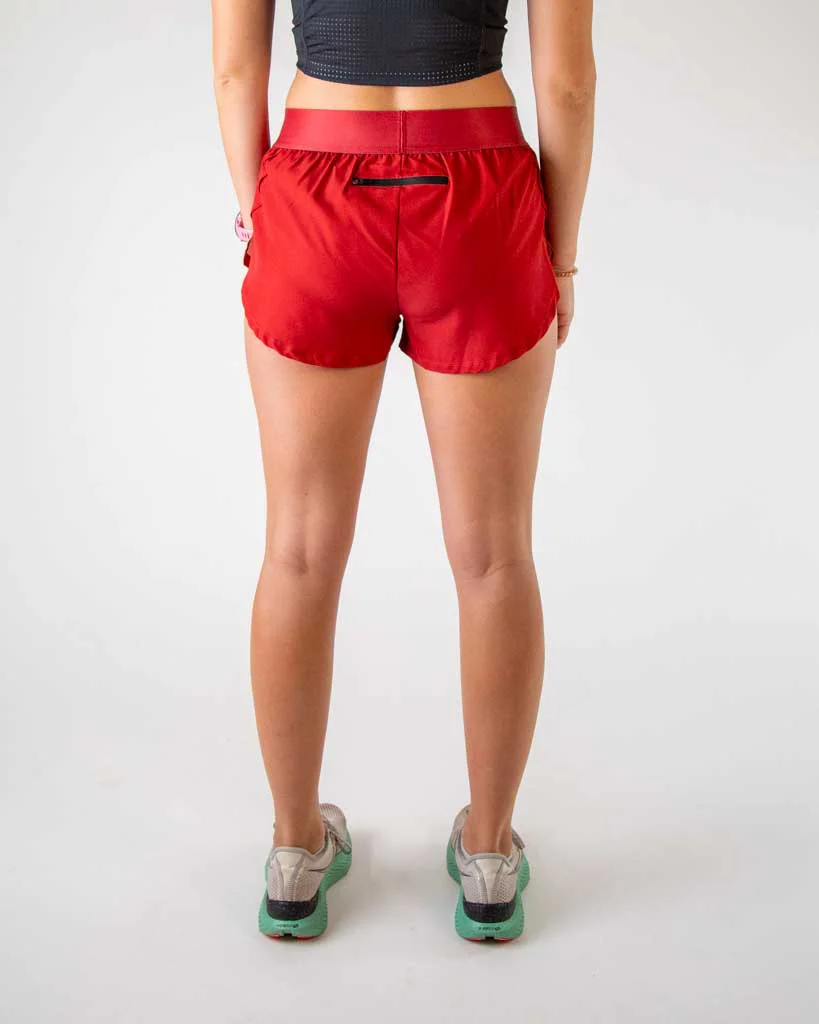 Women's Cardinal Red 1.5" Split Shorts - Image 5