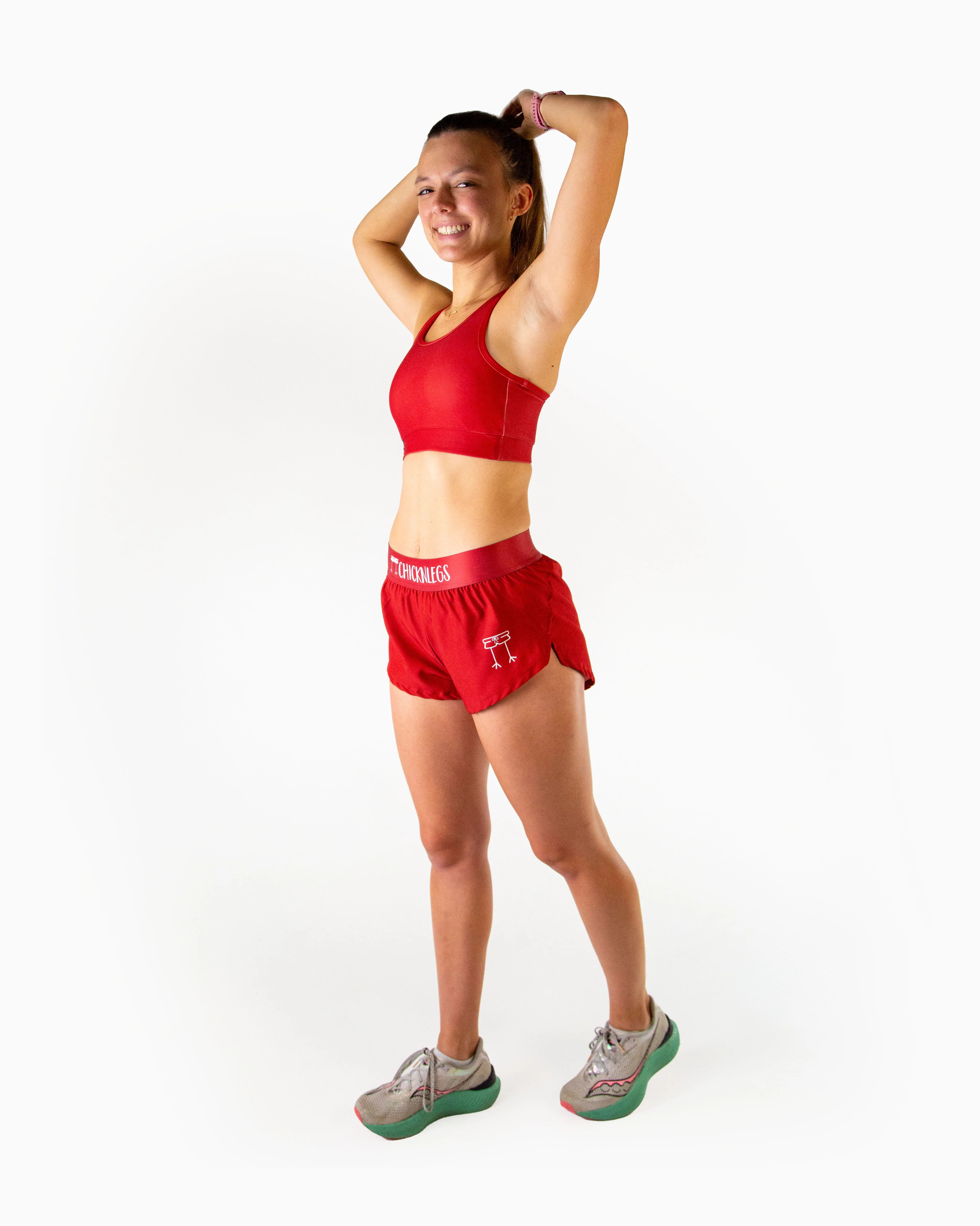 Women's Cardinal Red 1.5" Split Shorts - Image 7