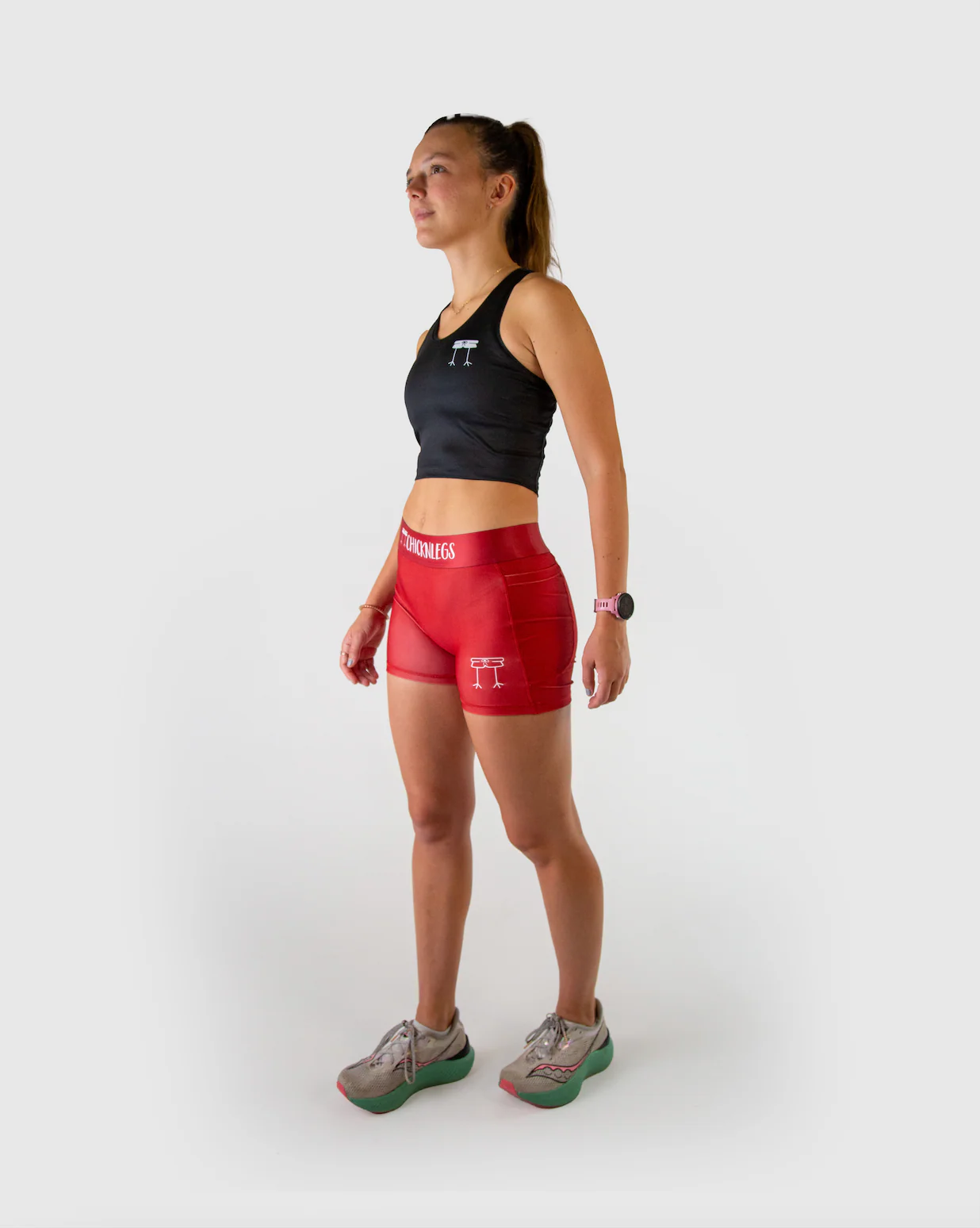 Women's Cardinal Red 3" Compression Shorts - Image 6