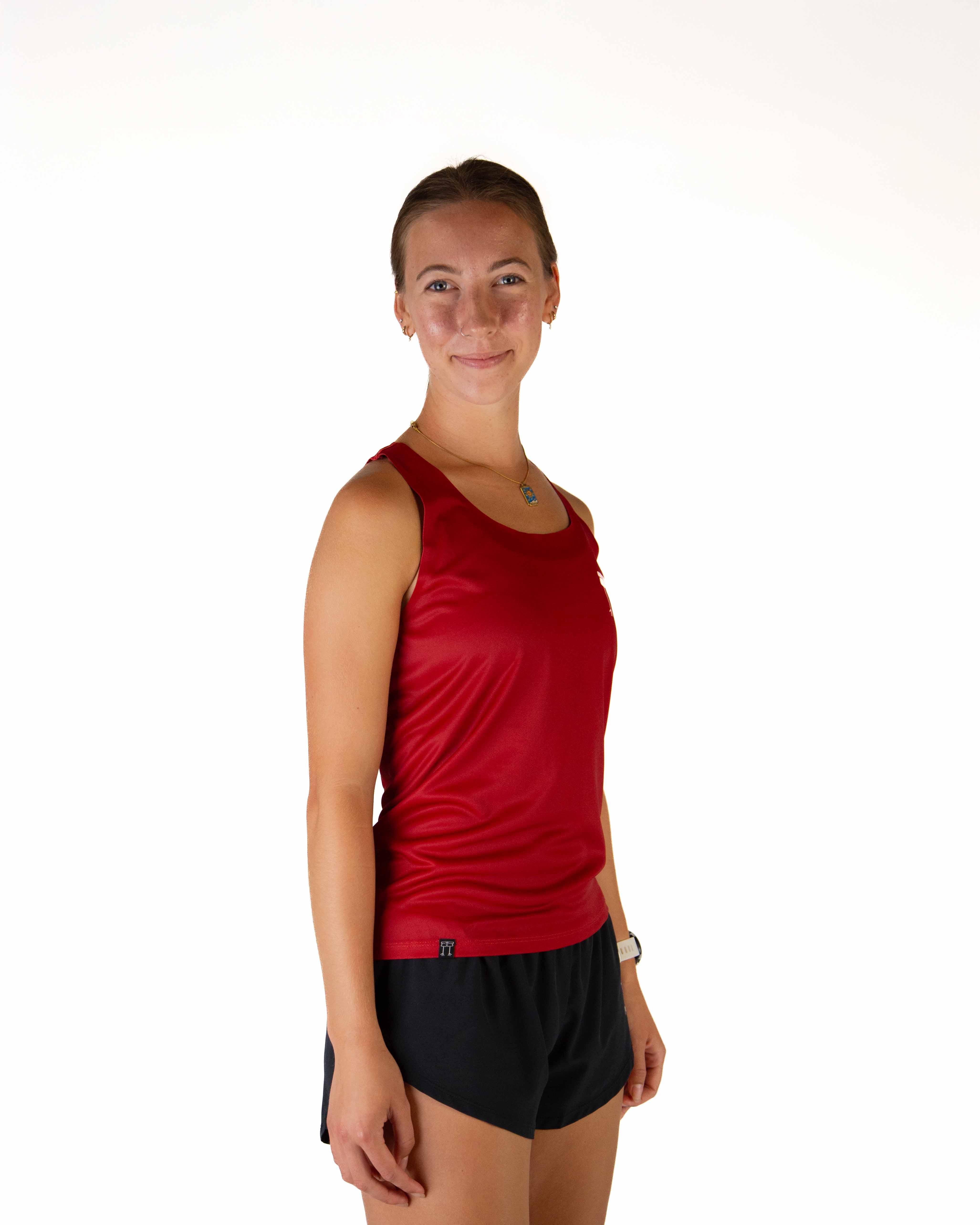 Women's Cardinal Red Performance Singlet - Image 2