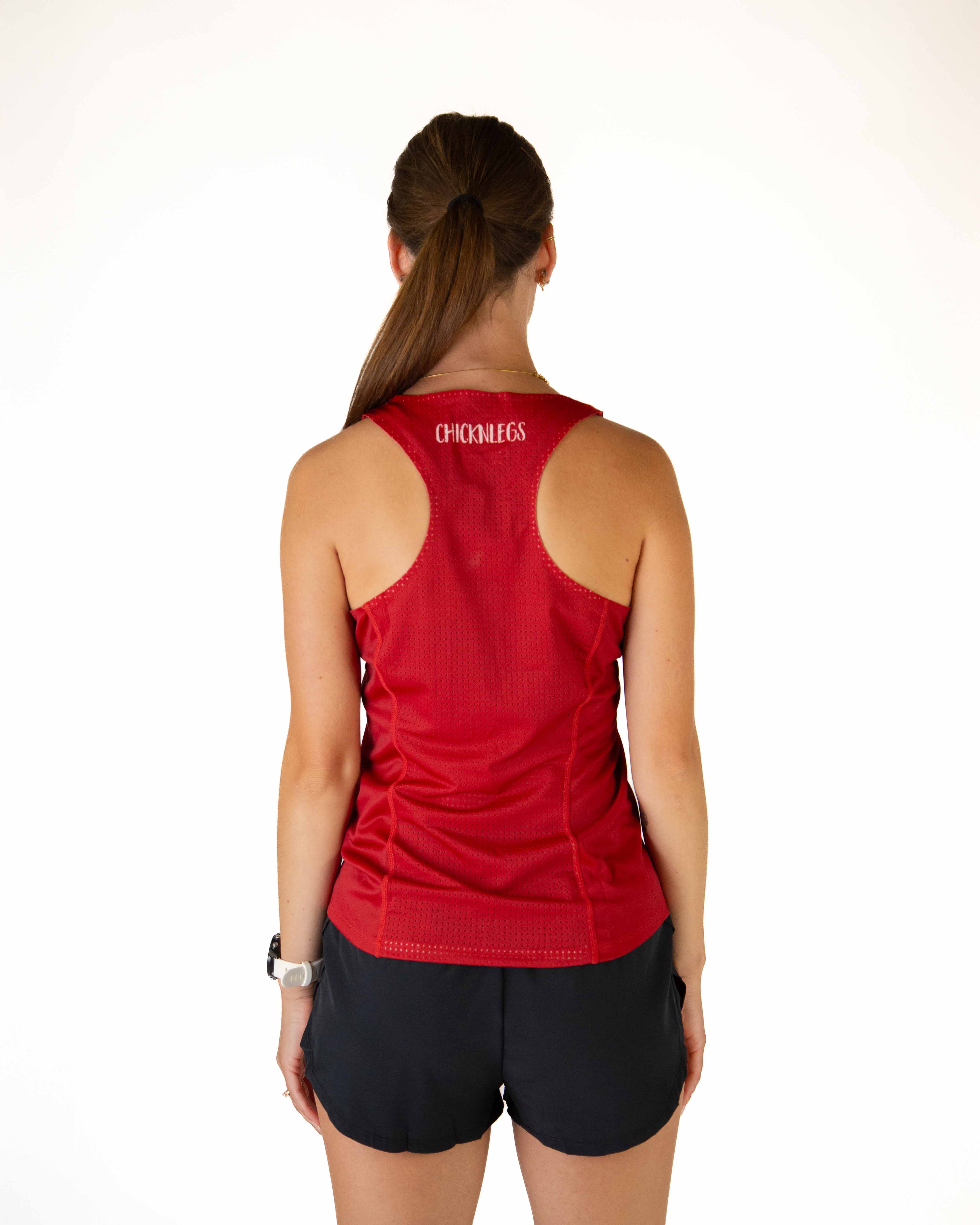 Women's Cardinal Red Performance Singlet - Image 4