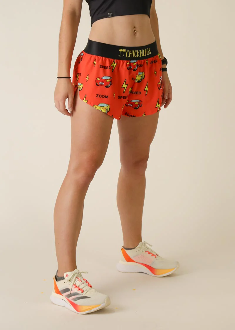 Women's Cars 1.5" Split Shorts - Image 4