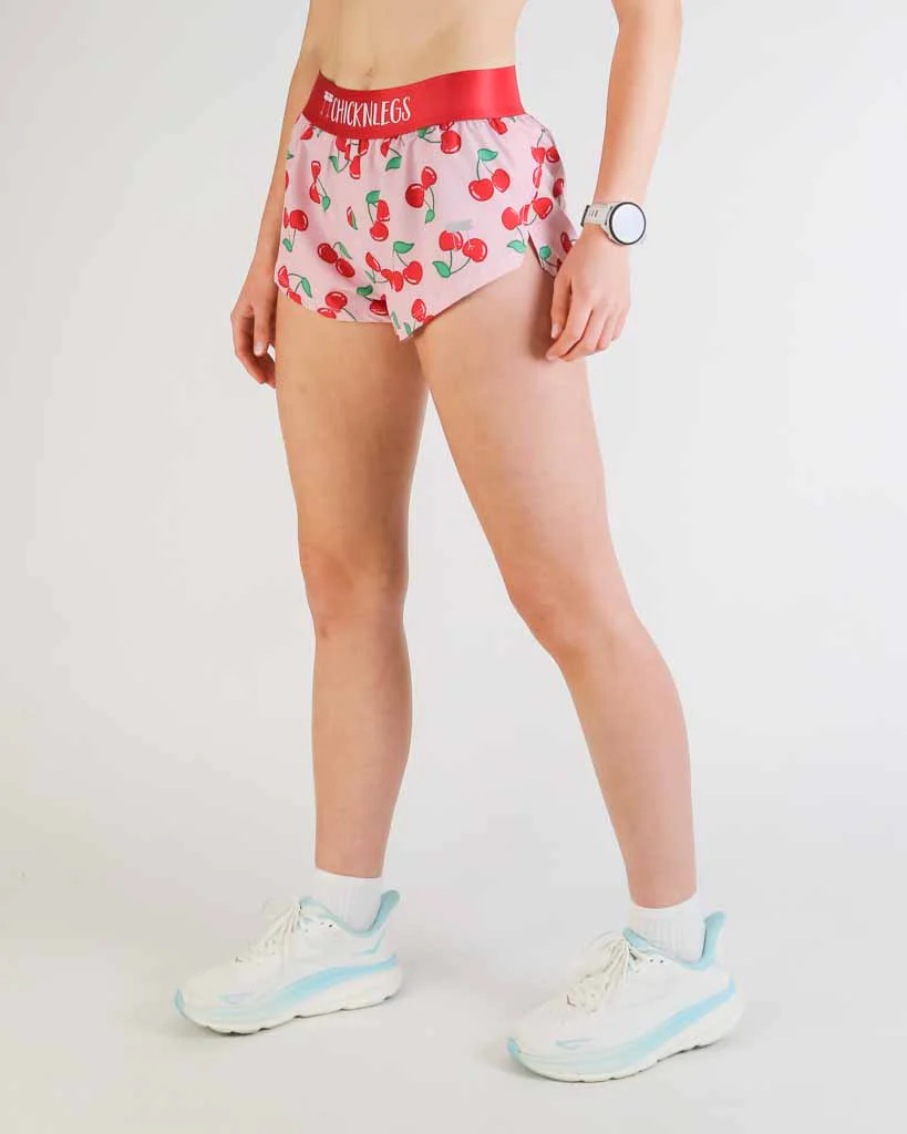 Women's Cherries 1.5" Split Shorts - Image 3