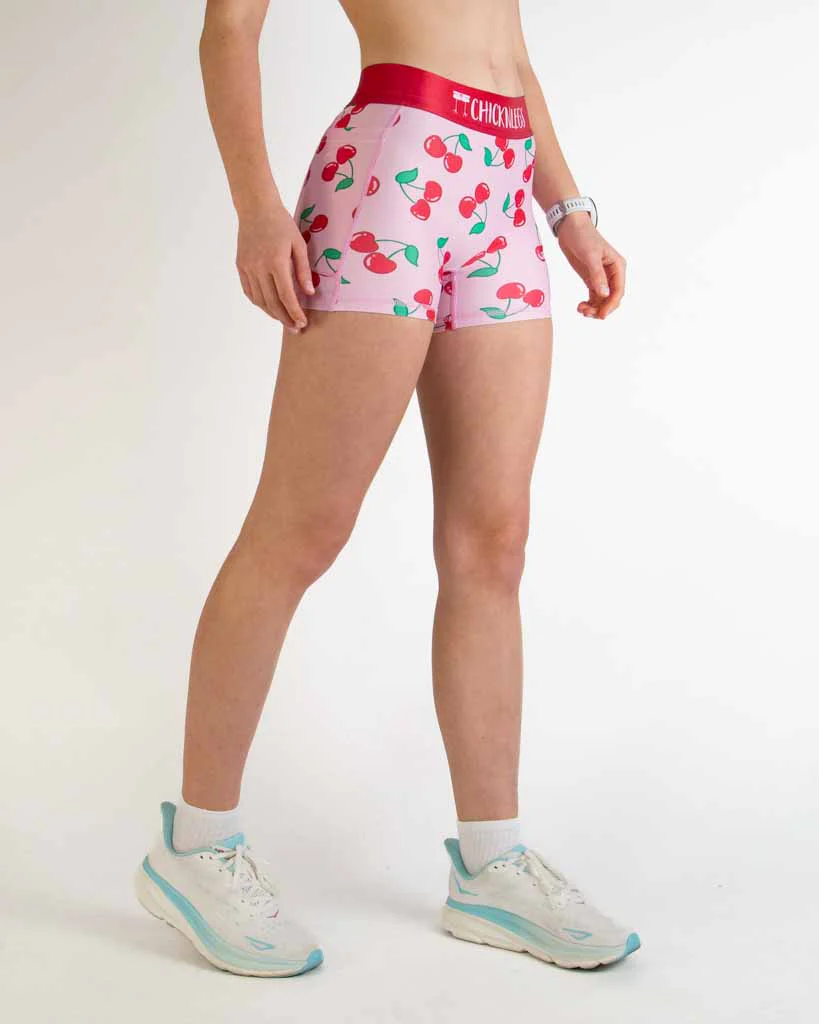 Women's Cherries 3" Compression Shorts - Image 3