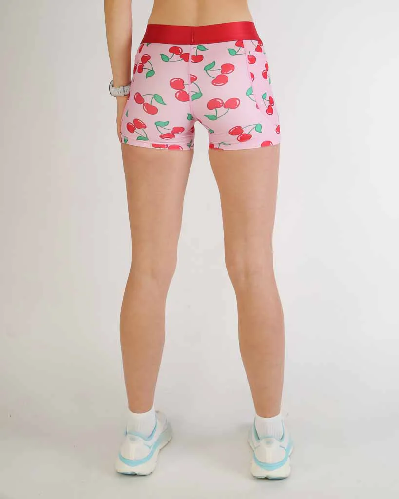 Women's Cherries 3" Compression Shorts - Image 5