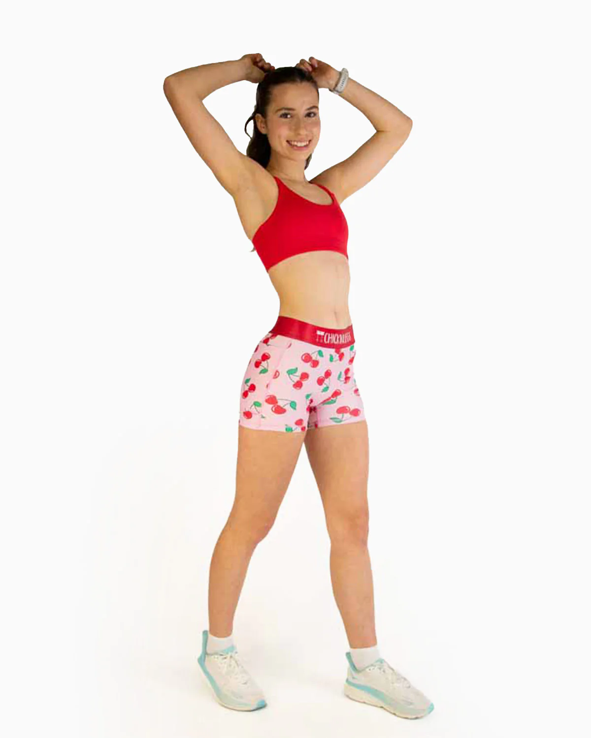 Women's Cherries 3" Compression Shorts - Image 6