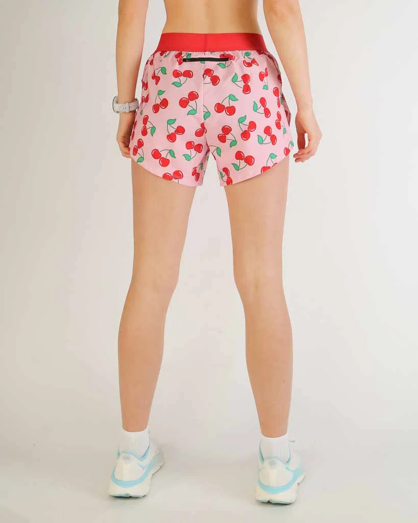 Women's Cherries 4" Split Shorts - Image 4