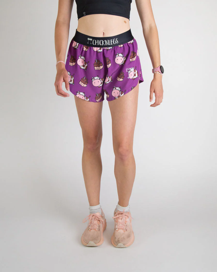 Women's Choccy Cows 4" Split Shorts