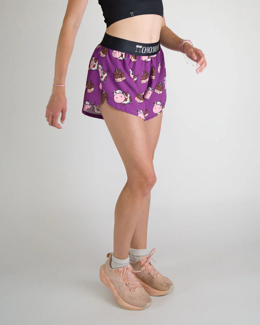 Women's Choccy Cows 4" Split Shorts - Image 2