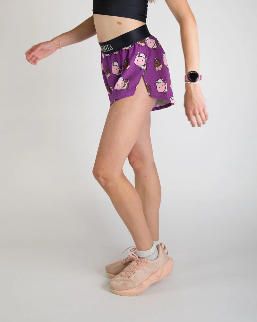 Women's Choccy Cows 4" Split Shorts - Image 3