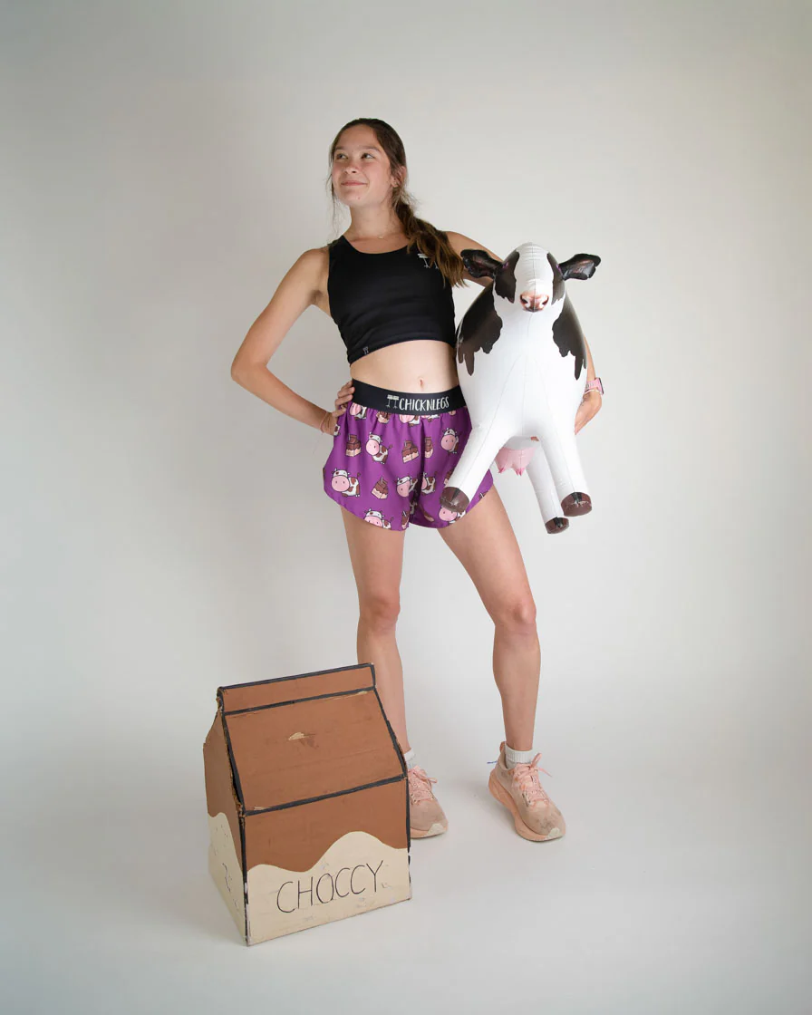Women's Choccy Cows 4" Split Shorts - Image 6