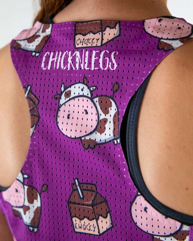 Women's Choccy Cows Performance Singlet - Image 5