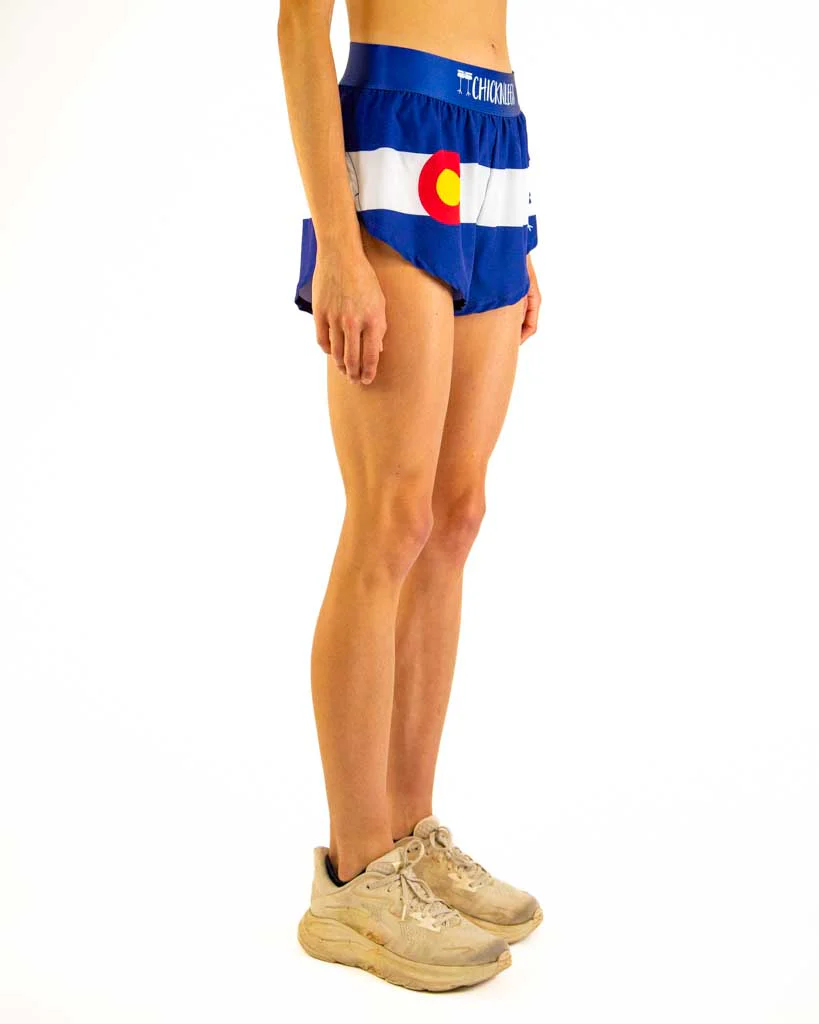 Women's Colorado Flag 1.5" Split Shorts - Image 3