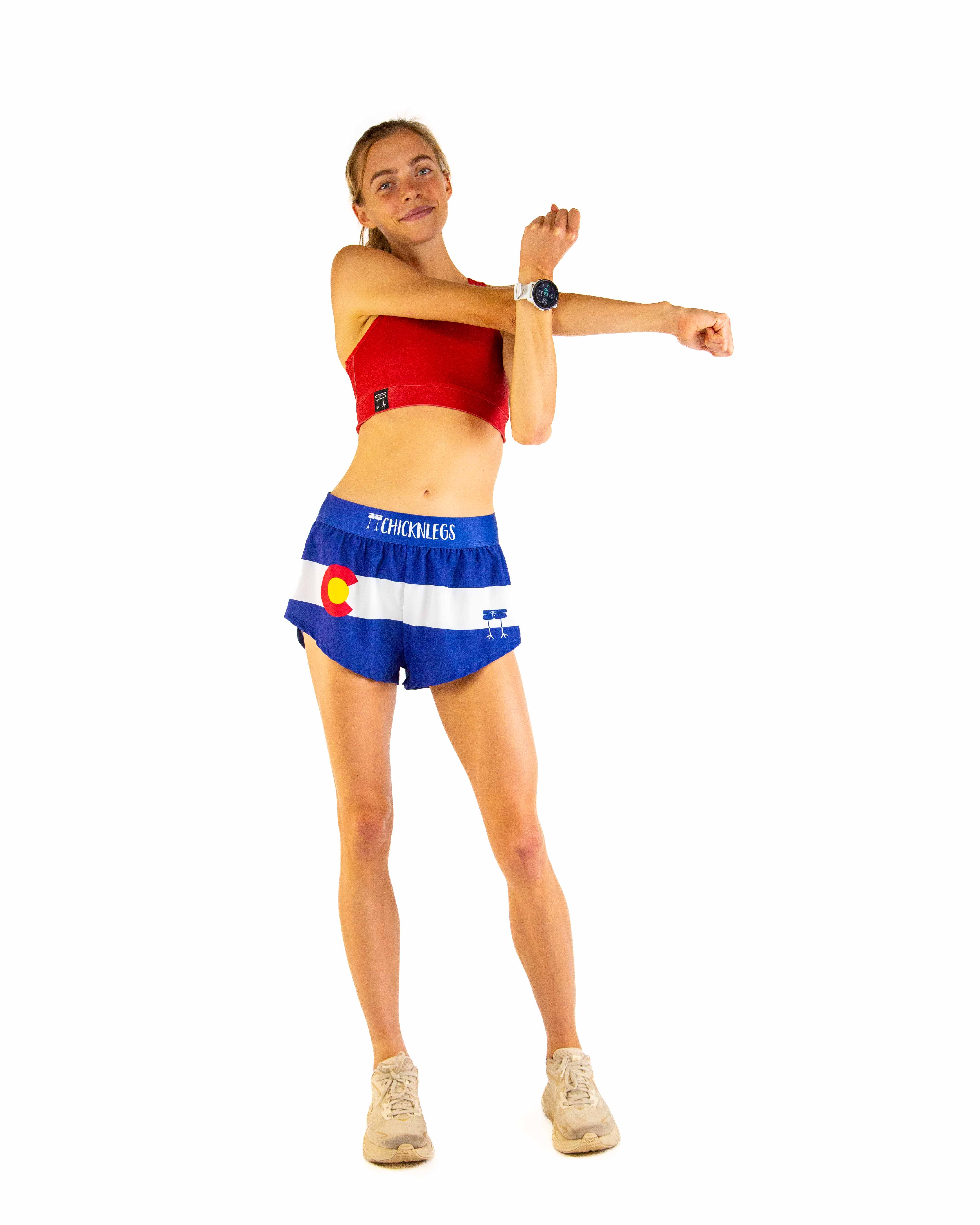 Women's Colorado Flag 1.5" Split Shorts - Image 5