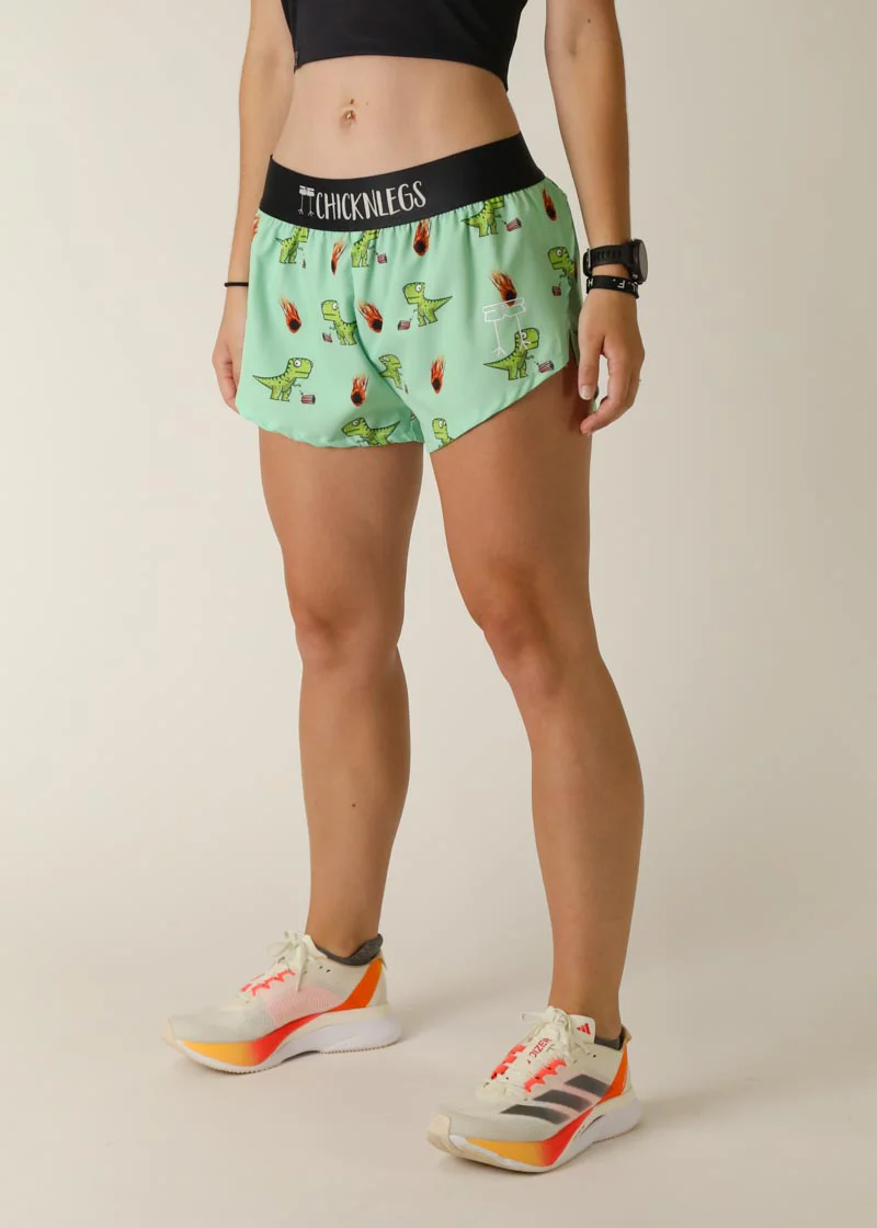 Women's Dino-sore 1.5" Split Shorts - Image 4