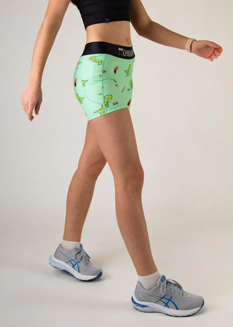 Women's Dino-sore 3" Compression Shorts - Image 3
