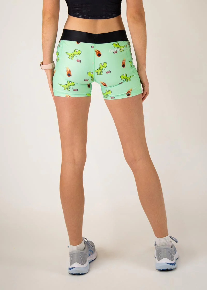Women's Dino-sore 3" Compression Shorts - Image 4