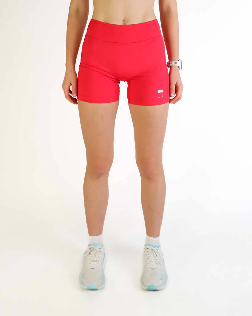 Women's FLY High-Waisted 5" Biker Shorts – Cherry - Image 3