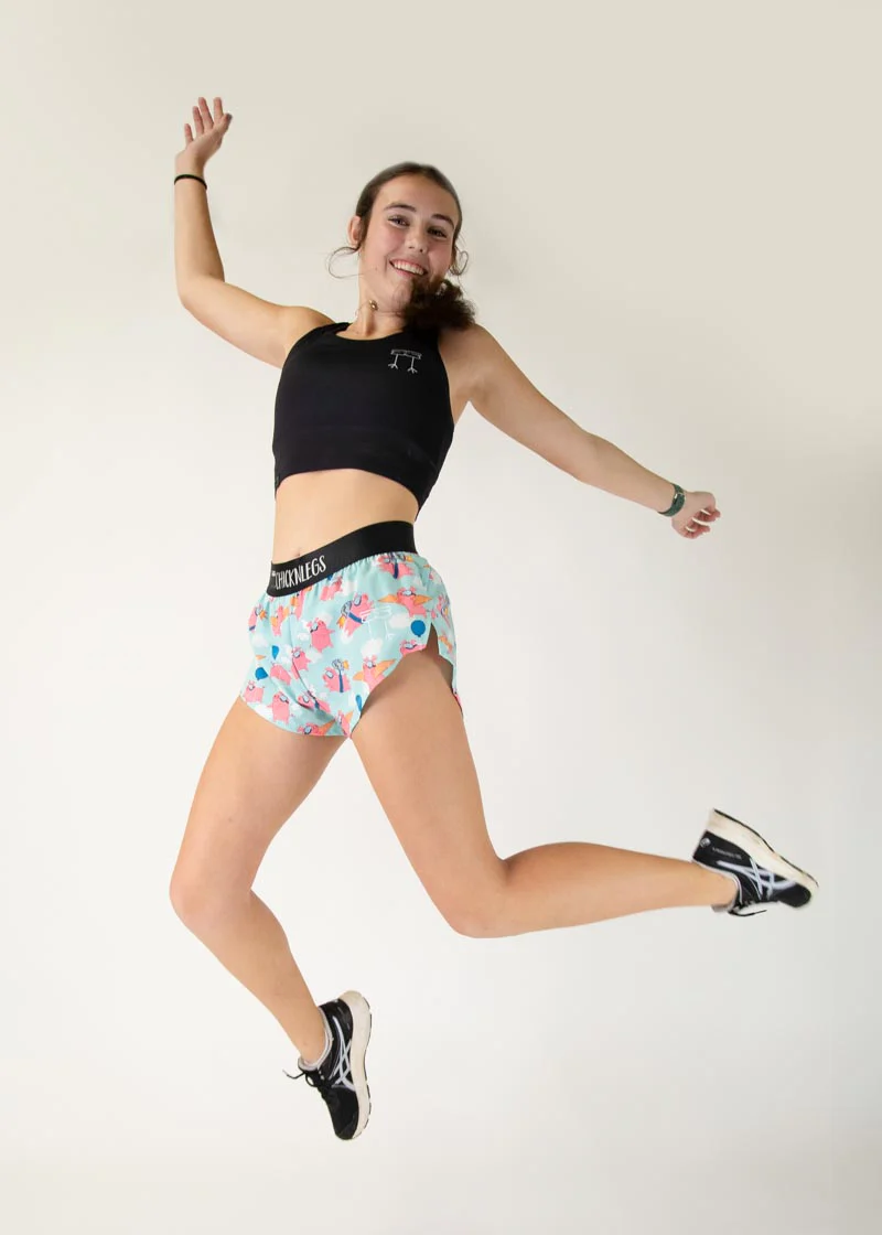 Women's Flying Pigs 1.5" Split Shorts - Image 6
