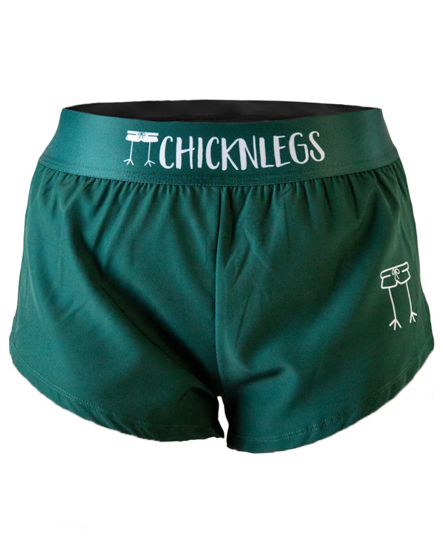 Women's Forest Green 1.5" Split Shorts