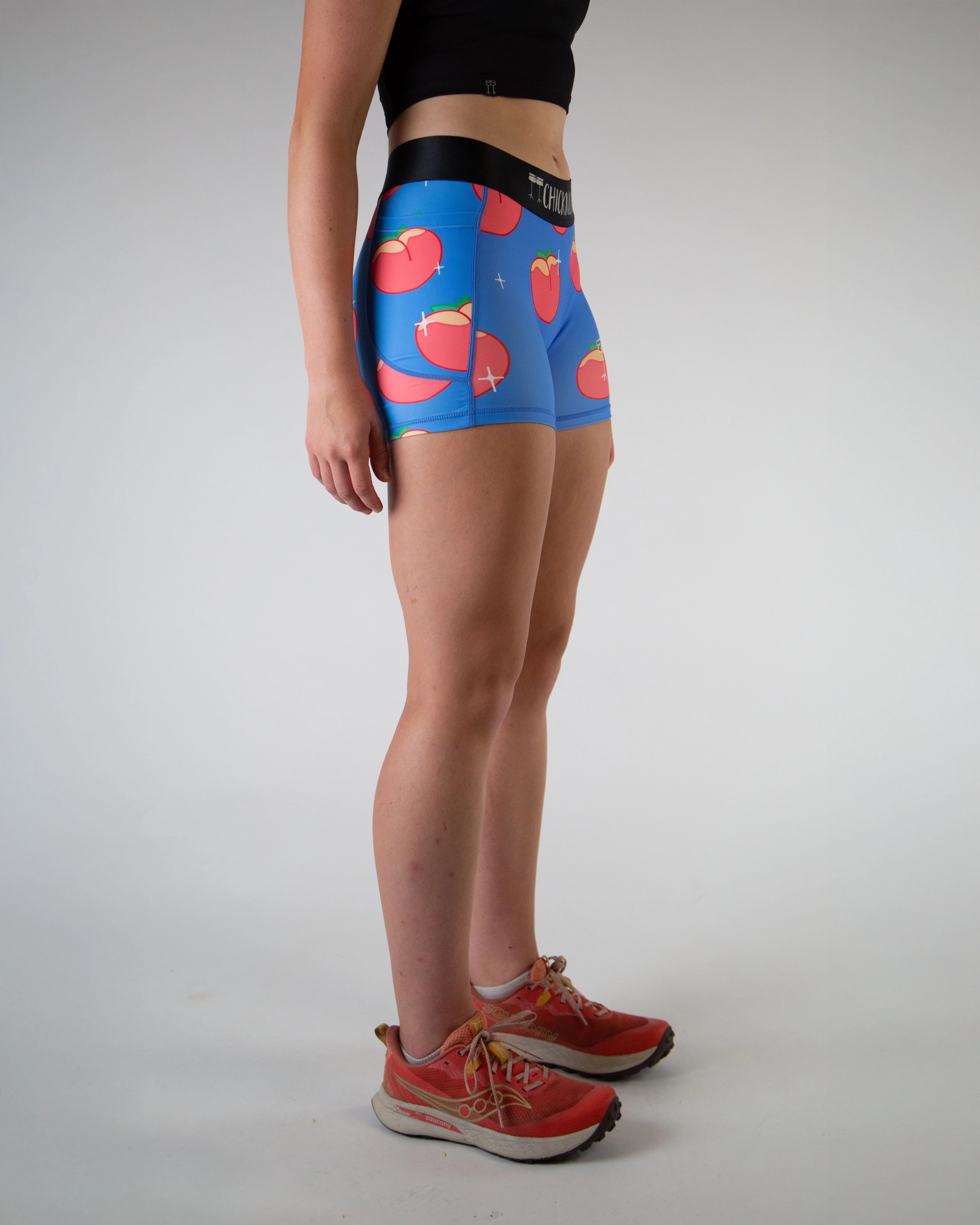 Women's Juicy Peaches 3" Compression Shorts - Image 3