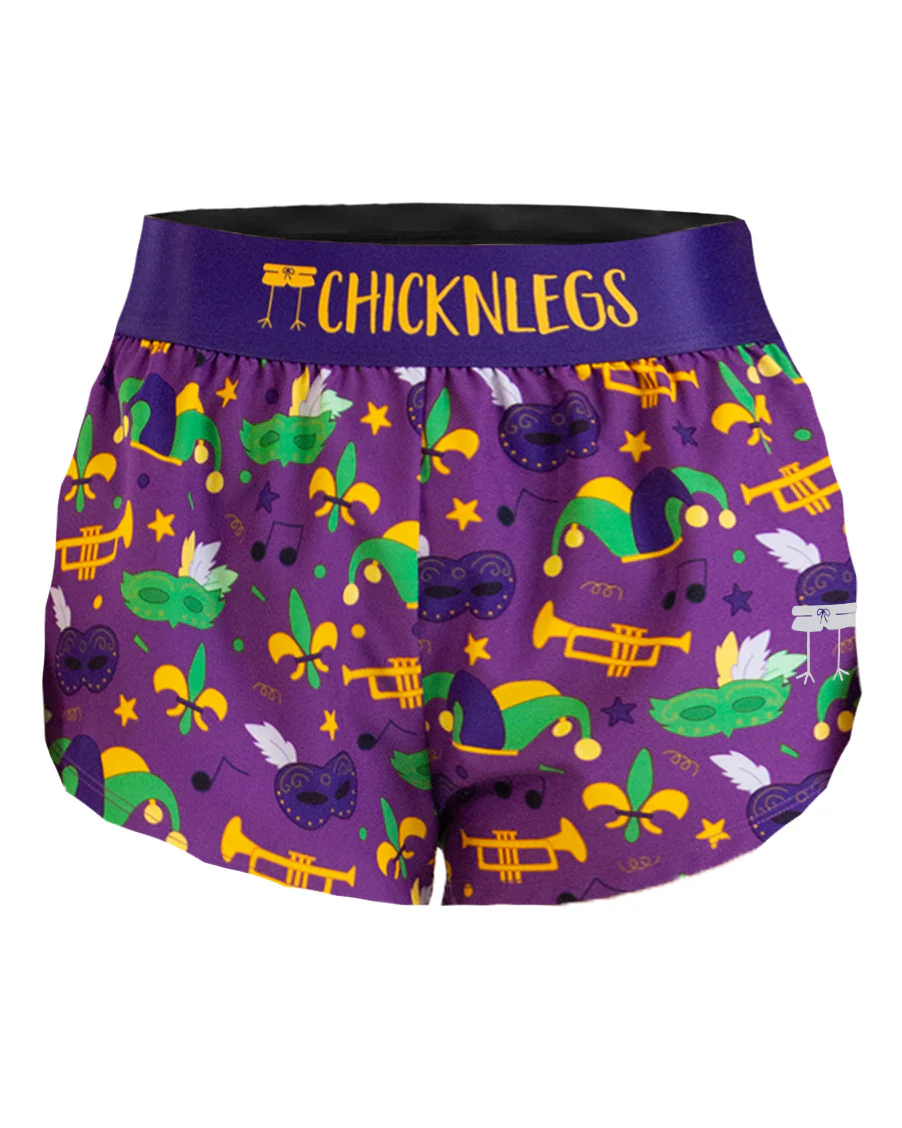 Women's Mardi Gras 1.5" Split Shorts