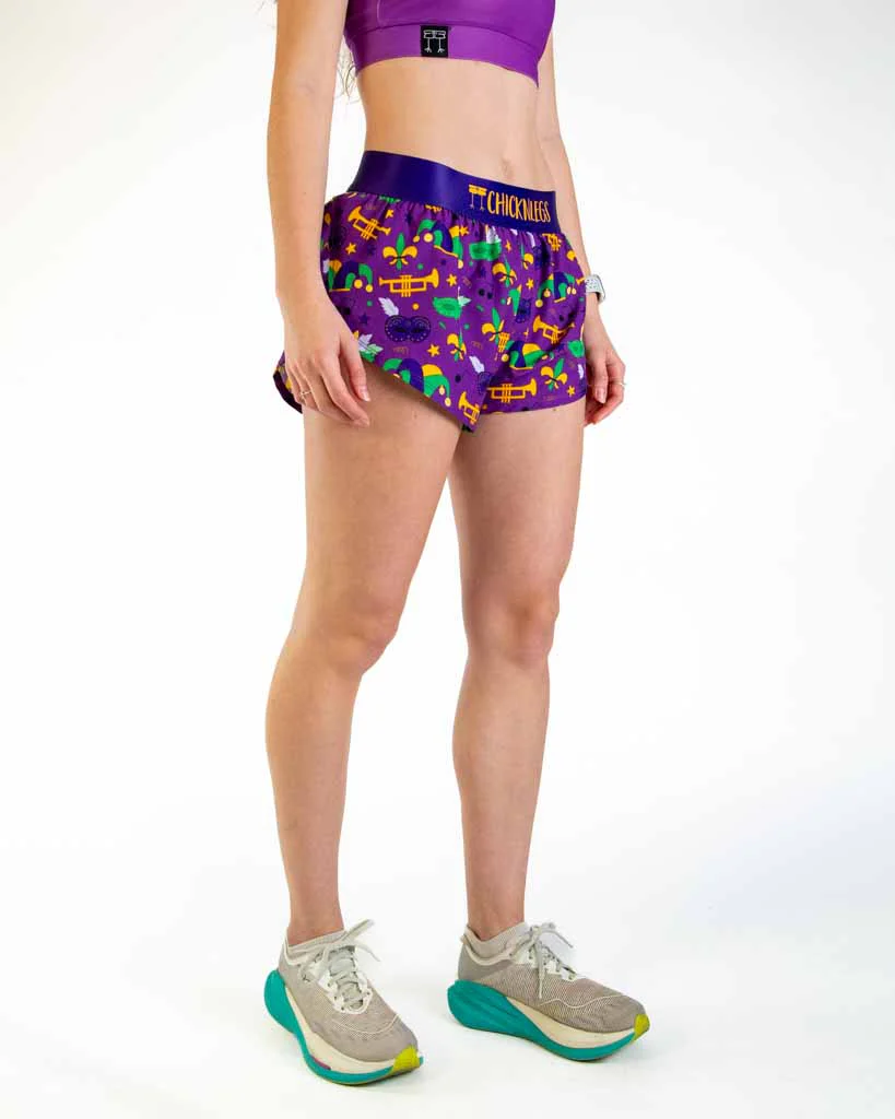 Women's Mardi Gras 1.5" Split Shorts - Image 4
